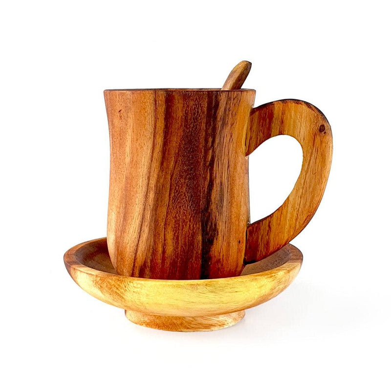 Acacia Wood Cup Set